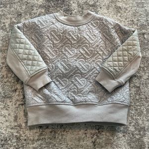 Burberry Boys Light Grey Timothie Top-padded Sweatshirt Size 3Y